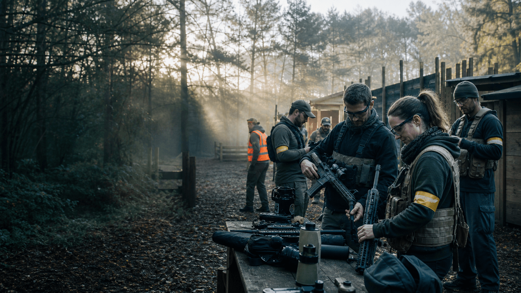 Players preparing for Saturday Skirmish at Ground Zero Airsoft